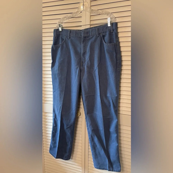 Vintage Men’s Jeans Blue Denim Retro 4 Pocket Soft Relaxed Fit Grandpa 36x29.75 - Picture 1 of 16